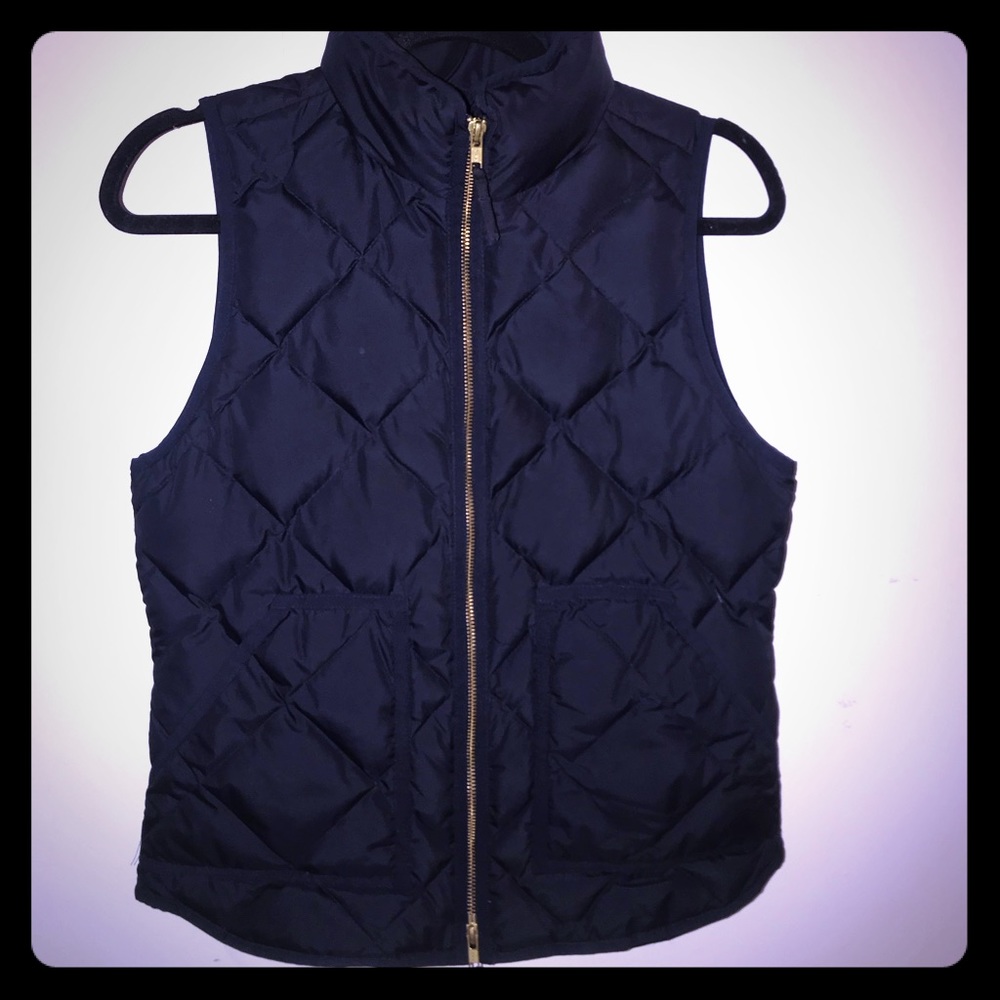 Navy J. crew puffer vest